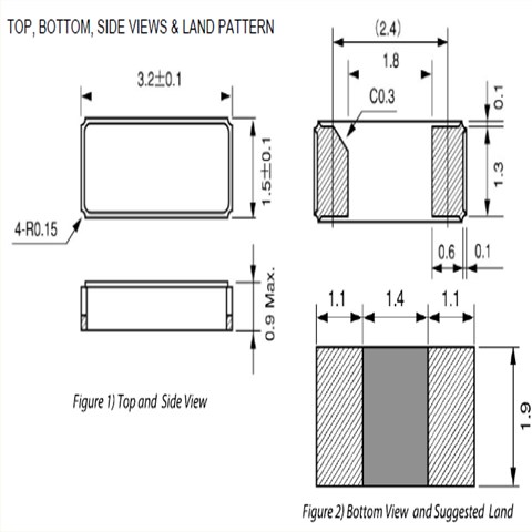 ECS-.327-7-34B-C-TR,ECX-31B石英貼片晶振,32.768kHz伊西斯晶振