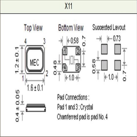 MERCURY晶振,1612mm,X11-26.000-16-30/30Y/20R,6G無(wú)線(xiàn)網(wǎng)絡(luò)晶振