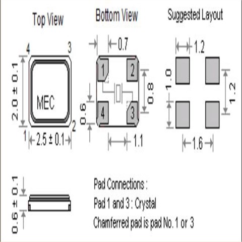 MERCURY晶振,X22無(wú)源晶振,X22-16.000-20-20/20I/20R,6G基站晶振