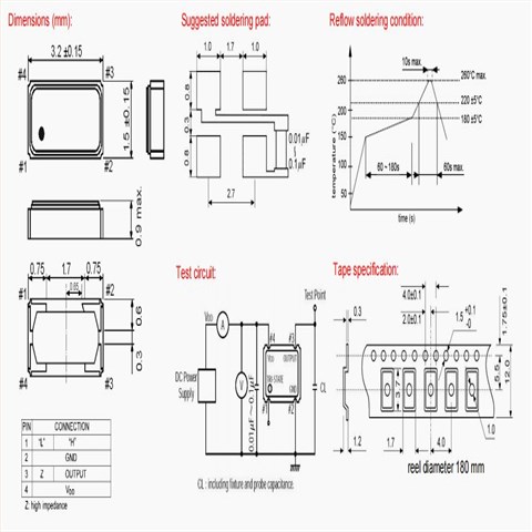 12.75003晶振,KXO-V32T有源晶振,32.768kHz格耶晶振
