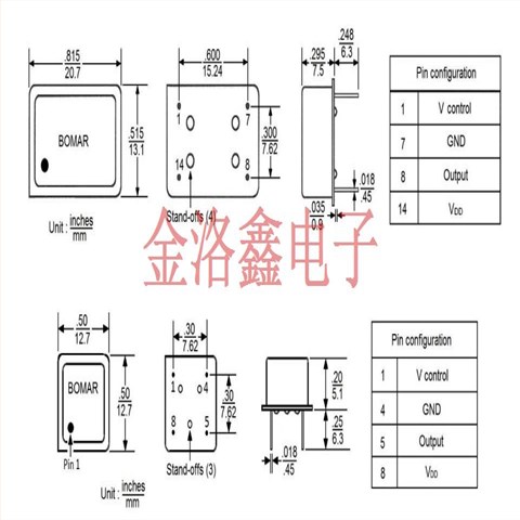 B1850-BAAS3T6N-20.000000,Bomar貼片晶振,B1850石英晶體振蕩器