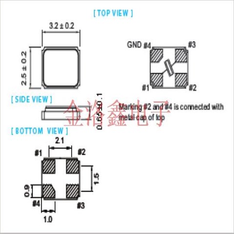 XXHBELNAOF-25MHZ,3225無源貼片晶振,TAITIEN泰藝晶振