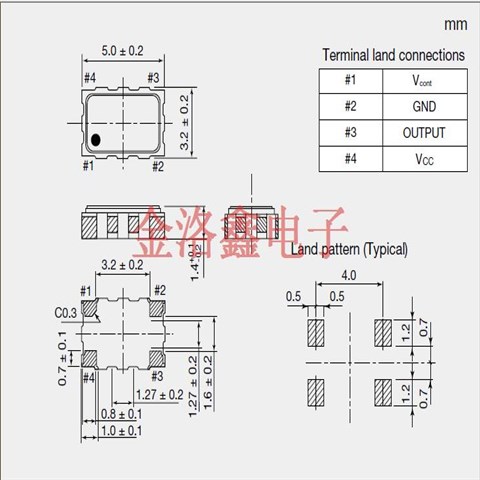 NT5032SC-12.8M-NSA3341A,NDK有源晶振,VC-TCXO晶振