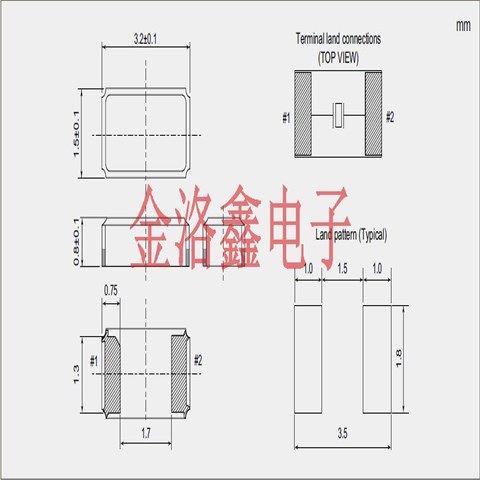 MU00525-32.768K,32.768KHz音叉晶振,NDK日產(chǎn)進(jìn)口晶振