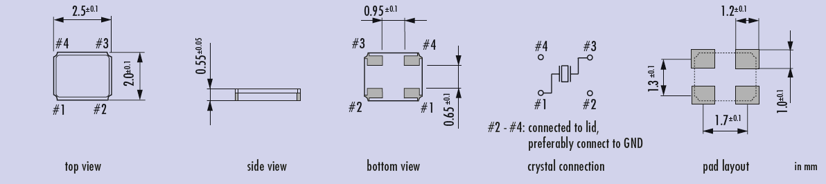 小型電子石英晶振,2520編帶式SMD晶體,JXS22P4晶振