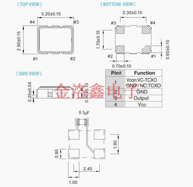 UCE4 3225 TCXO VCTXO