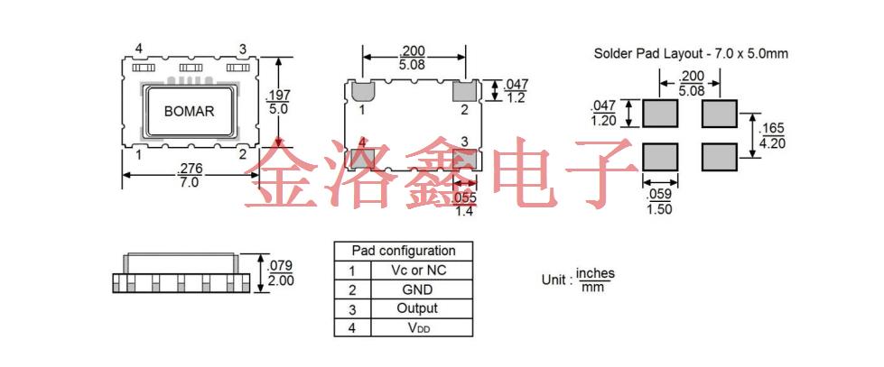 B1701-ADCS3-20.000000,Bomar博馬爾有源晶振,B1701壓控溫補(bǔ)晶振 B1701-ADCS3-20.000000,Bomar博馬爾有源晶振,B1701壓控溫補(bǔ)晶振