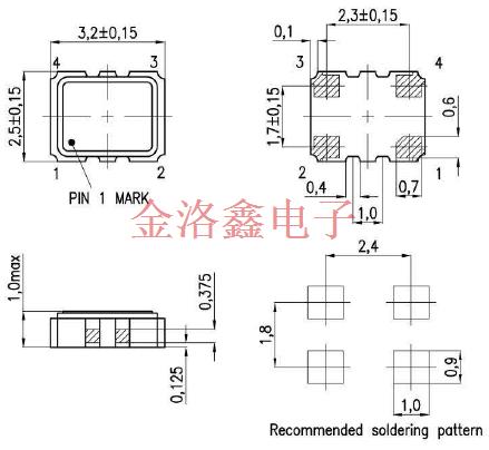 T-32A2070JXS-LF-26.000MHz,T-32000石英晶體振蕩器,KVG貼片晶振