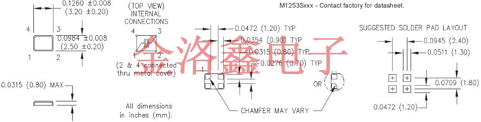 M12536JMXX30.0000MHz,M1253手持電子設備晶振,GPS晶振,MtronPTl晶振