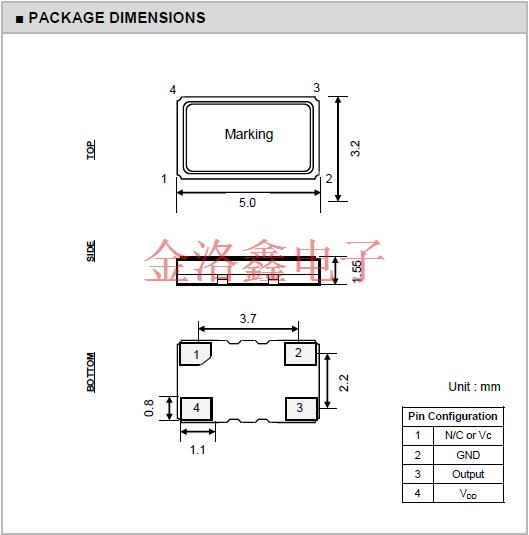 TX3-J25KP05-25.000M-TR,Transko高性能晶振,TX3溫補(bǔ)晶振,5032晶振